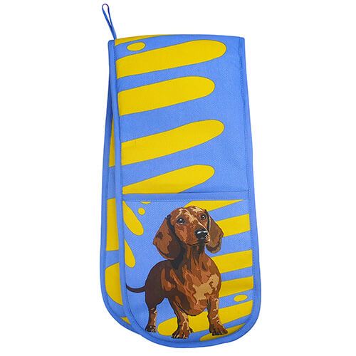 Leslie Gerry Dachshund Double Oven Glove