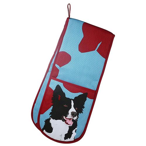 Leslie Gerry Collie Dog Double Oven Glove