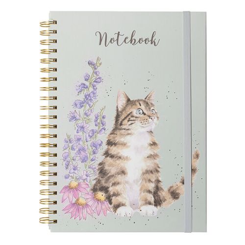 Wrendale Designs Cat - Whiskers and Wild Flowers A4 Notebook