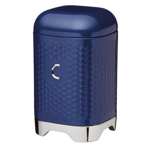 Lovello Retro Midnight Blue Textured Coffee Canister