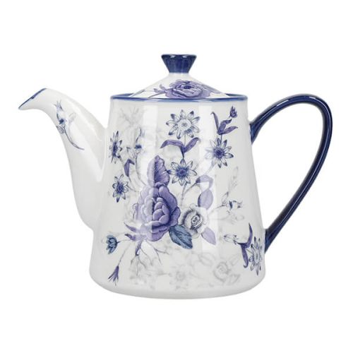London Pottery Blue Rose 4 Cup Teapot