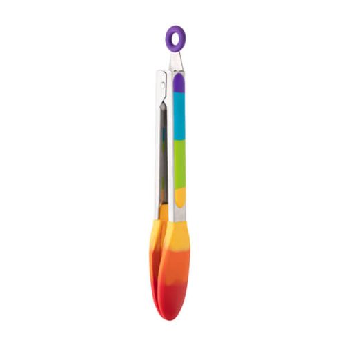 Taylor's Eye Witness Rainbow Silicone & Stainless Steel Tongs