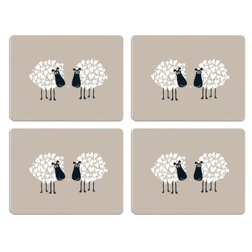 Melamaster Moulded Pack Of 4 Placemat Sheep