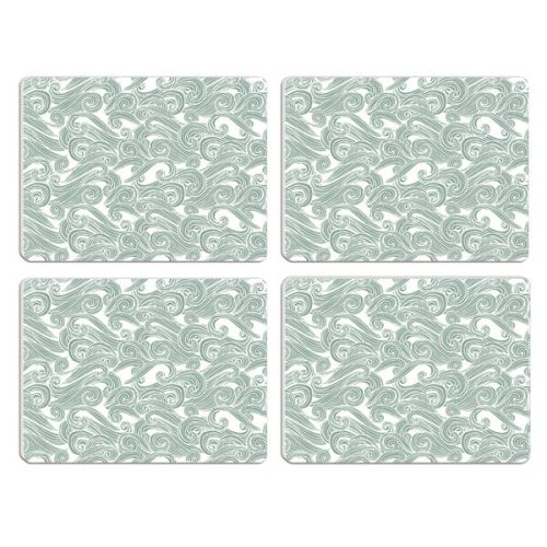 Melamaster Moulded Pack Of 4 Placemat Seashore