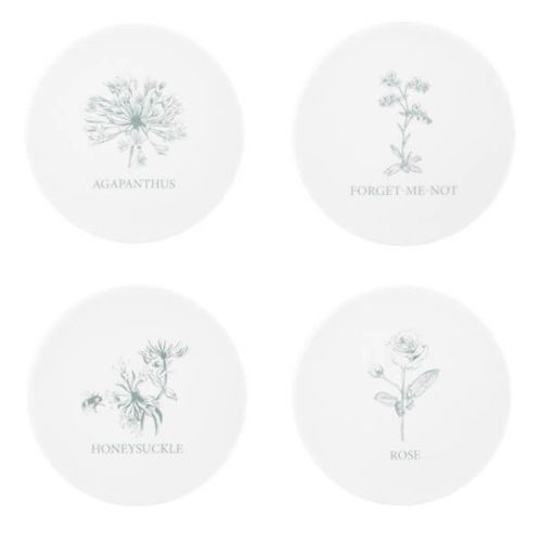 Mary Berry English Garden Set Of 4 Coasters Flowers