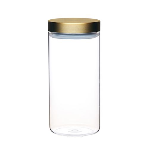 Master Class Large Glass Canister with Burnished Brass Lid