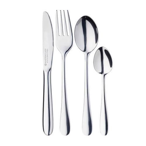 New Masterclass Stainless Steel Four Piece Childrens Childs Cutlery Set 4 
