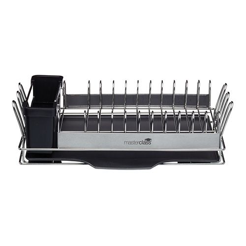 Master Class Compact Stainless Steel Dish Rack Drainer