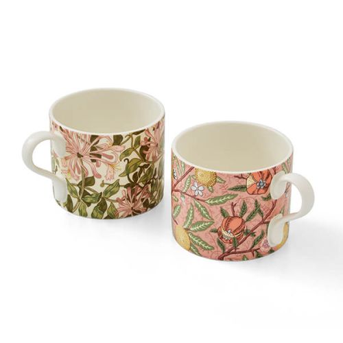 Morris & Co Set of 2 Fruit & Honeysuckle Mugs