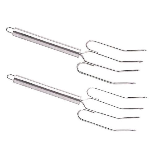Master Class Pair Of Stainless Steel Oven Forks