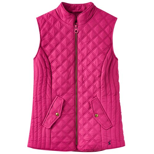 Joules Minx Quilted Gilet Deep Fuchsia Pink