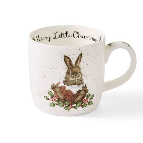 Wrendale Designs Fine Bone China Mug Merry Little Christmas Bunny