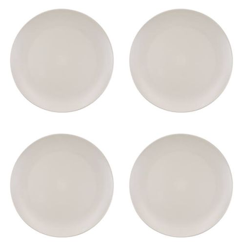 Natural Elements Recycled Plastic Set of 4 Dinner Plates, 25.5cm