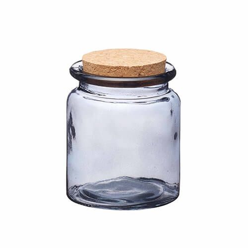 Natural Elements Small Glass Storage Jar With Cork Lid