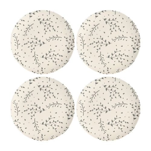 Natural Elements Recycled Plastic Set of 4 Side Plates, 20cm