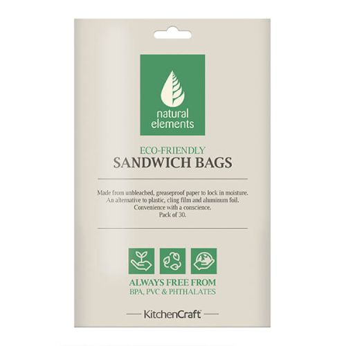 Natural Elements Pack of 30 Sandwich And Snack Bags