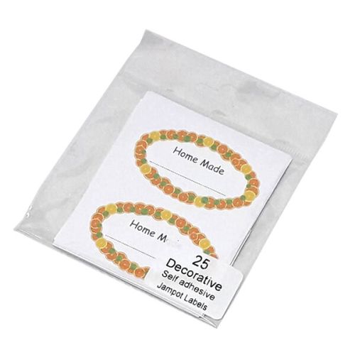 NJ Products Oval Labels On A Sheet - Marmalade Design 'Homemade'