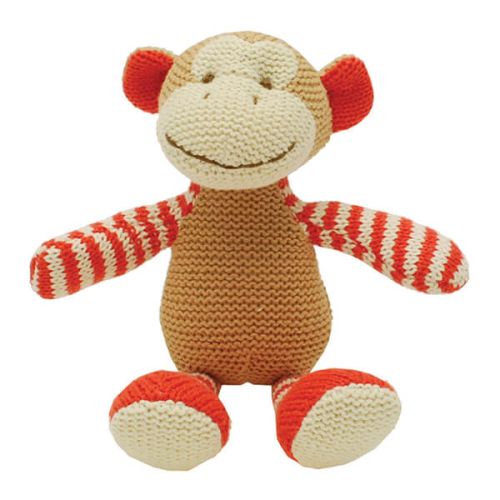 Walton & Co Knitted Monkey Rattle