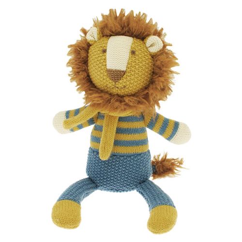 Walton & Co Knitted Yellow Lion Toy