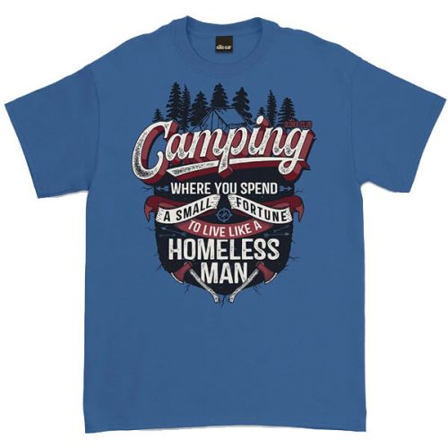 Oldies Club Indigo Blue Camping T-Shirt