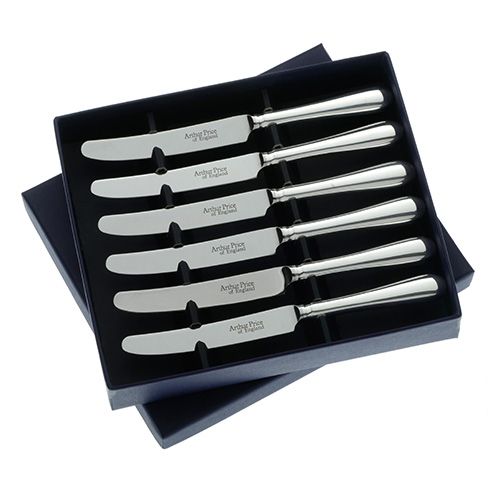 Arthur Price of England Sovereign Stainless Steel Set Of Six Tea Knives Old English