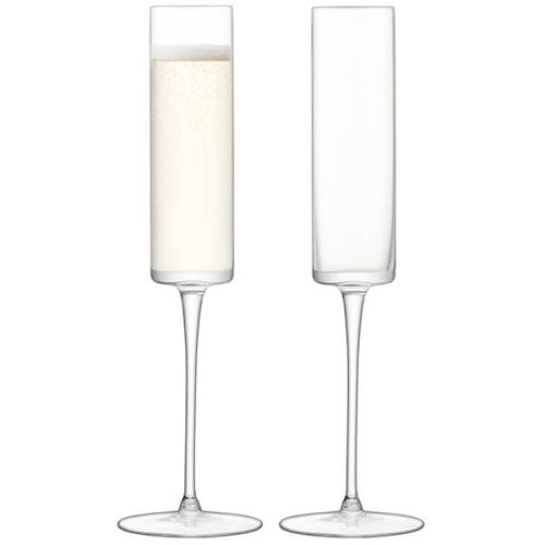 LSA Otis Champagne Flute 150ml Clear Set of Two
