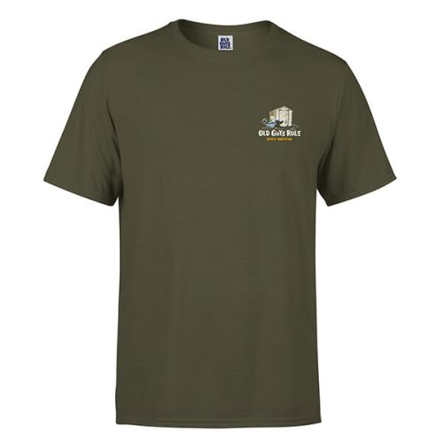 Old Guys Rule Military Green Shed Happens II T-Shirt