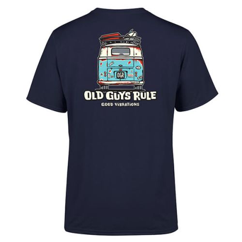 Old Guys Rule Good Vibrations III T-Shirt Navy