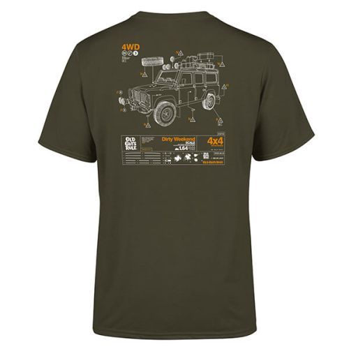 Old Guys Rule Dirty Weekend IV T-Shirt Olive