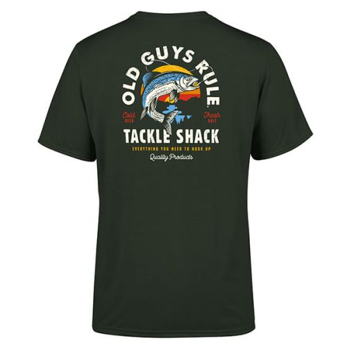 Old Guys Rule Tackle Shack T-Shirt Forest