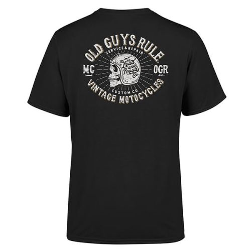 Old Guys Rule Vintage Motorcycles III T-Shirt Black