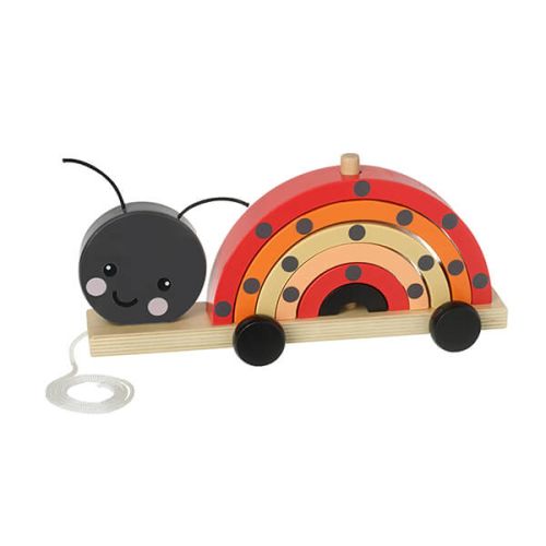 Orange Tree Toys Ladybird Stacking Pull Along Wooden Toy (FSC®)