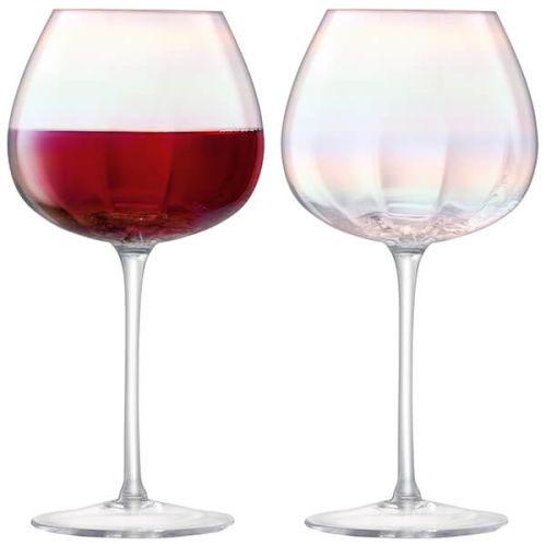 LSA Pearl Red Wine Glass 460ml Mother of Pearl Set of Two