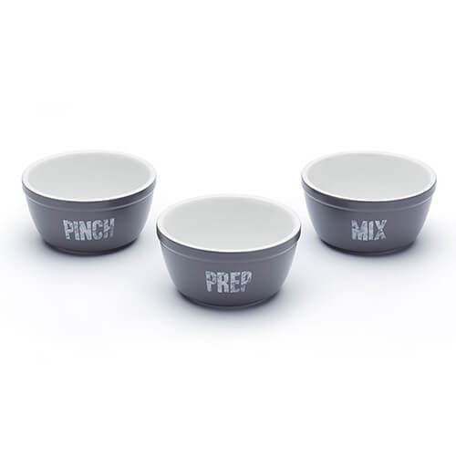 Paul Hollywood Set of 3 Ceramic Prep Bowls