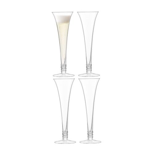 LSA Prosecco Flute 140ml Clear Set Of 4