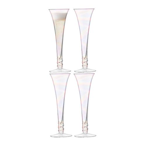 LSA Prosecco Flute 140ml Mother Of Pearl Set Of 4