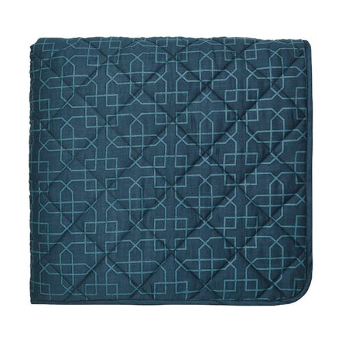 Sanderson Tulipomania Quilted Throw 265 x 260cm Ink