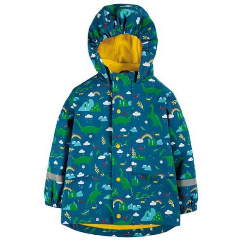 Frugi Organic Loch Blue Nessie Puddle Buster Coat Size 2-3 Years