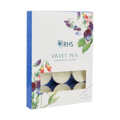 Wax Lyrical RHS Fragrant Garden Sweet Pea Tealights Pack of 12