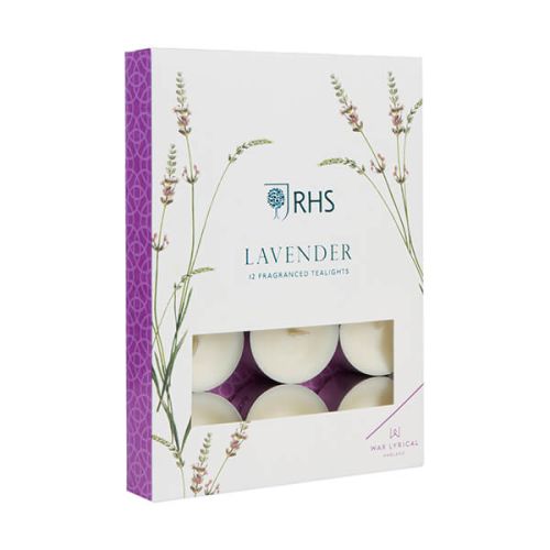 Wax Lyrical RHS Fragrant Garden Lavender Tealights Pack of 12