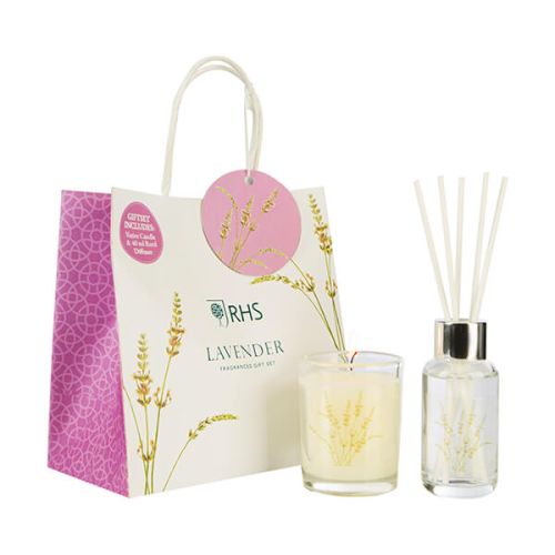 Wax Lyrical RHS Fragrant Garden Lavender Candle & Reed Diffuser Gift Set