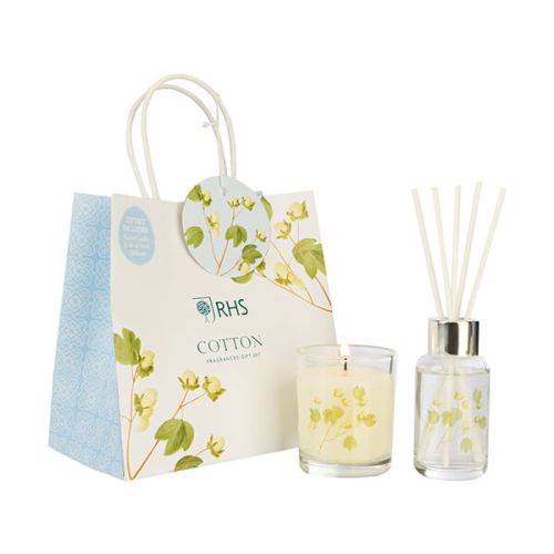 Wax Lyrical RHS Fragrant Garden Cotton Candle & Reed Diffuser Gift Set