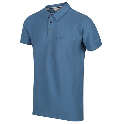 Regatta Men's Barley Coolweave Polo Shirt Stellar Blue Size L