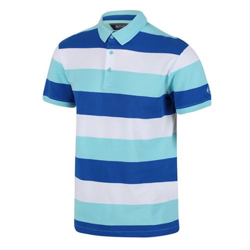 Regatta Men's Maxen Stripe Polo Shirt Anitgua Stripe