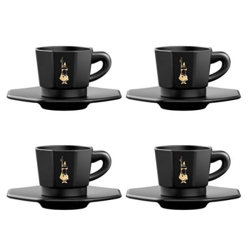 Bialetti Moka Espresso Cups Set of 4 Black