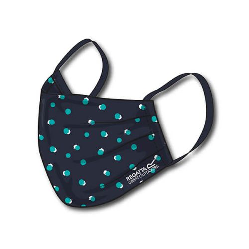 Regatta Pack of Three Adult Triple Layer Face Masks - Navy Double Dot