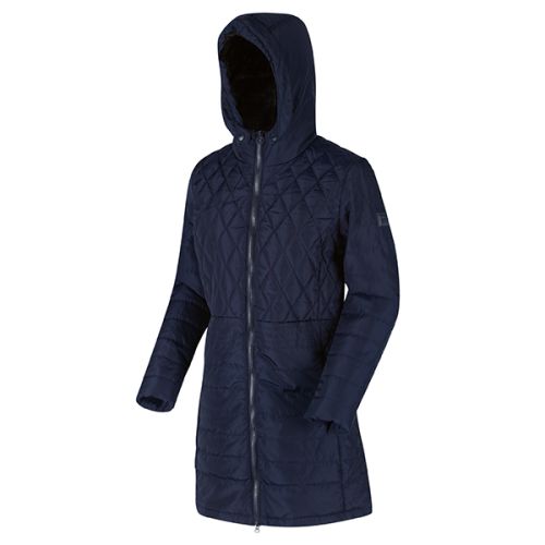 Regatta Navy Parmenia Insulated Quilted Hooded Parka Jacket