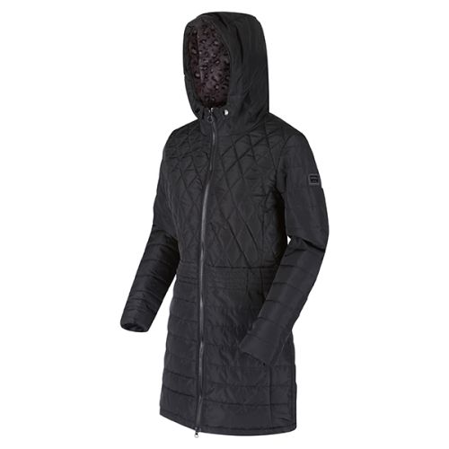 Regatta Black Parmenia Insulated Quilted Hooded Parka Jacket