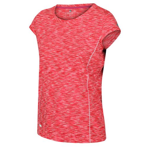 Regatta Women's Hyperdimension Quick Dry T-Shirt Neon Pink White