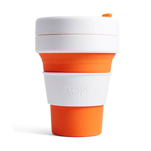 Stojo Orange Collapsible Pocket Cup 12oz/355ml